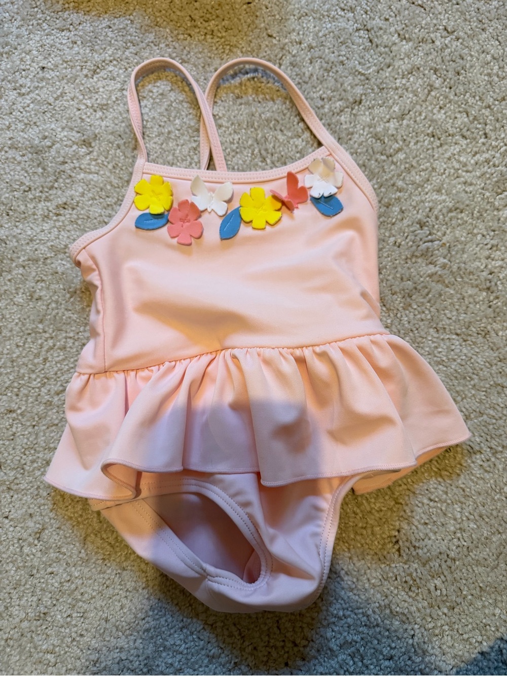Carter's Light Pink Infant One-Piece with Floral Accent